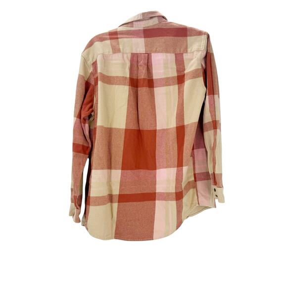 Roxy Let It Go Flannel Long Sleeve Button Up Shirt Boyfriend Fit Size XS NWT - Picture 7 of 12